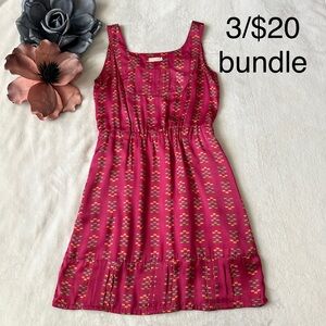 3/$20 TULLE Pink Patterned Dress Size Small